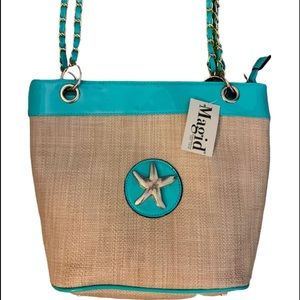 Magid Starfish Straw Shoulder Bag